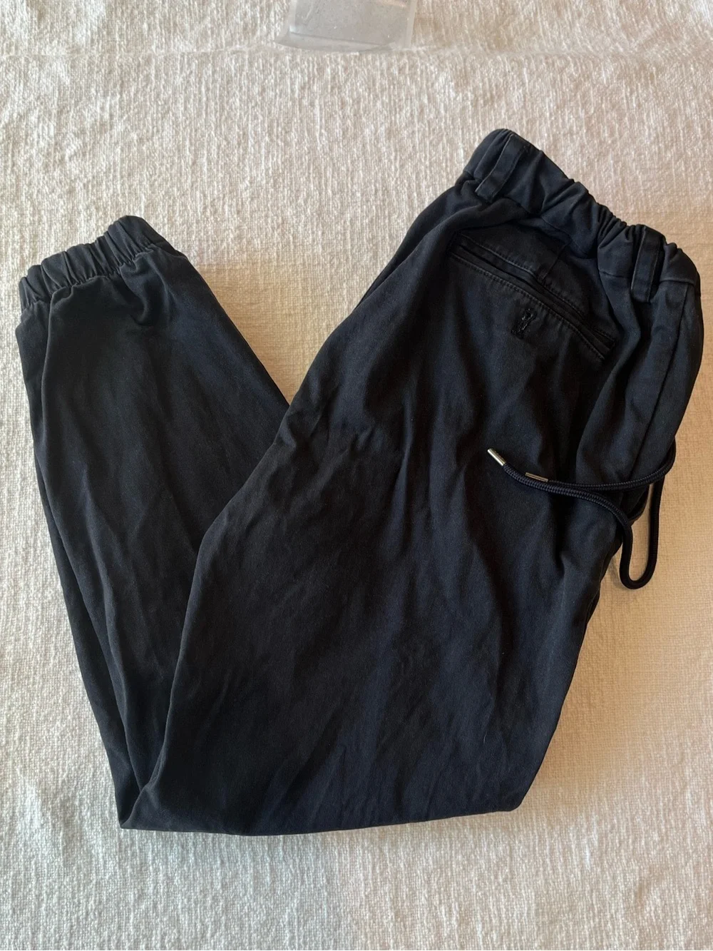 Brooks Brothers Navy Blue Twill Jogger Pants Mens W30 L30 Cotton Stretch Casual